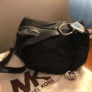 Michael Kors Large Black Leather Hobo